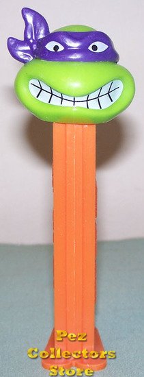 (image for) TMNT Angry Donatello Purple mask on Orange Stem Pez - Click Image to Close