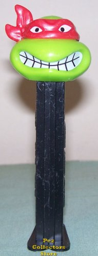 (image for) TMNT Angry Raphael Red mask on Black Stem Pez