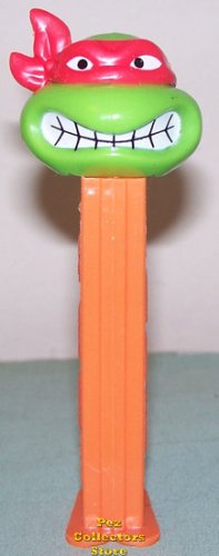 (image for) TMNT Angry Raphael Red mask on Orange Stem Pez