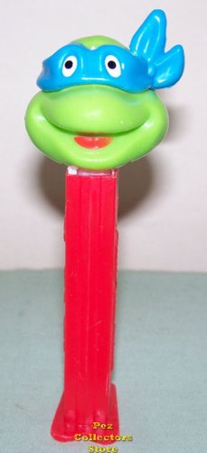 (image for) TMNT Happy Leonardo Blue mask on Red Stem Pez