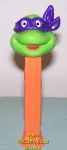 (image for) TMNT Happy Donatello Purple mask on Orange Stem Pez