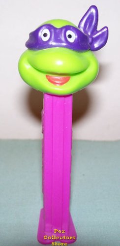 (image for) TMNT Happy Donatello Purple mask on Purple Stem Pez