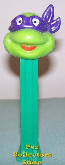 (image for) TMNT Happy Donatello Purple mask on Green Stem Pez - Click Image to Close