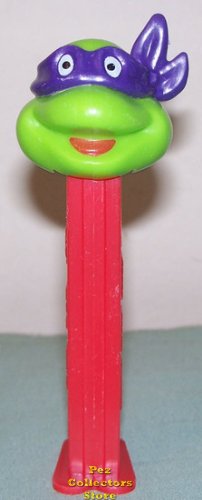 (image for) TMNT Happy Donatello Purple mask on Red Stem Pez