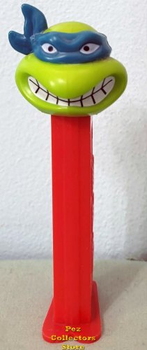 (image for) TMNT Angry Leonardo Teal Mask on Red Stem Pez