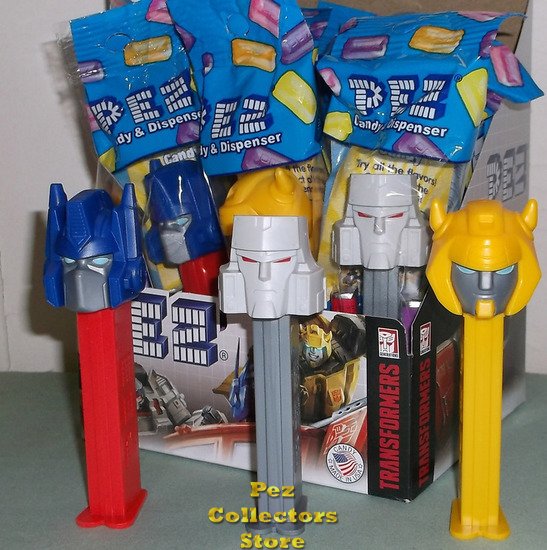 (image for) Transformers Optimus, Bumblebee and Megatron Pez Set MIB