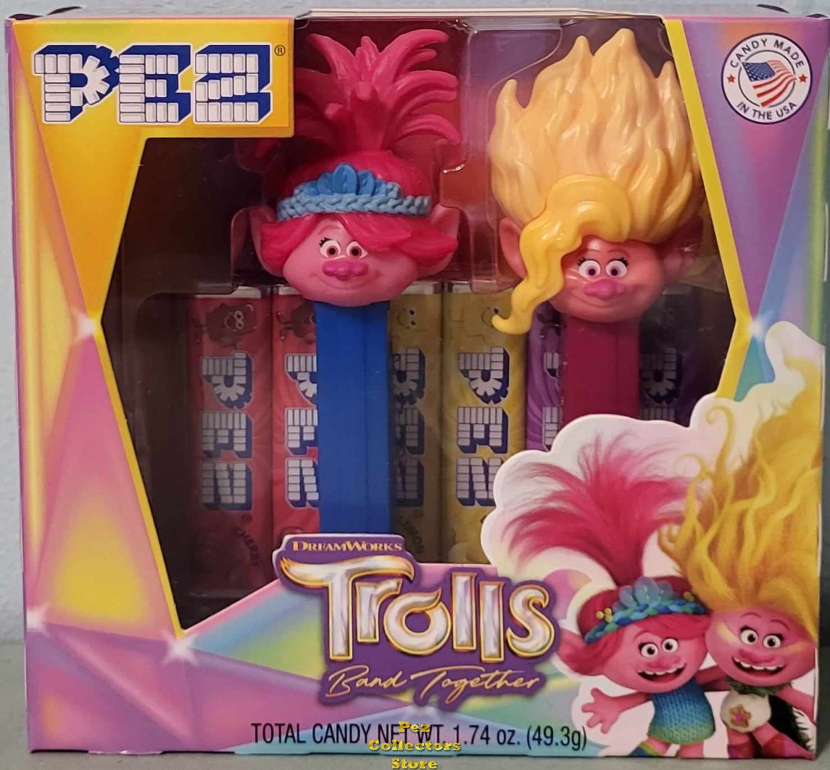 Trolls 3 Band Together Poppy and Viva Pez Twin Pack - $8.00 : Pez