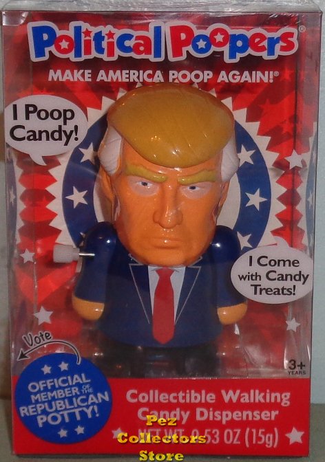 (image for) Donald Trump Political Pooper Wind Up Walking Candy Dispenser - Click Image to Close