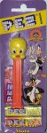 European Tweety Pez with Molded Eyes and Eyelashes on Neon Red Mint on Purple Looney Tunes Card (image for) European Tweety Pez with Molded Eyes and Eyelashes on Neon Red Mint on Purple Looney Tunes Card