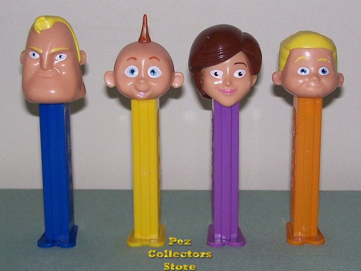 (image for) Unmasked Incredibles Set of 4 European Pez Loose