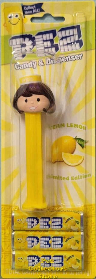 (image for) Limited Edition Exclusive Team Lemon Pez Dark Brunette Presenter Girl Mint on Card