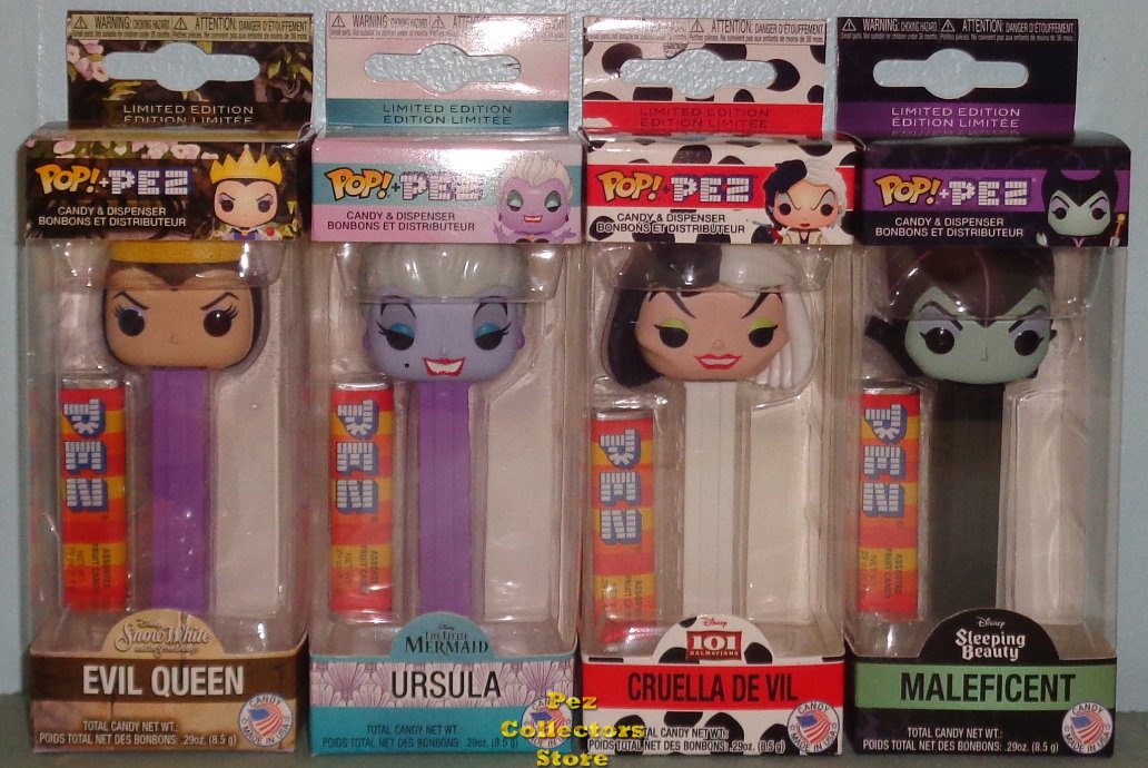 (image for) Disney Villains Bundle - Set of 4 POP!+PEZ - Click Image to Close