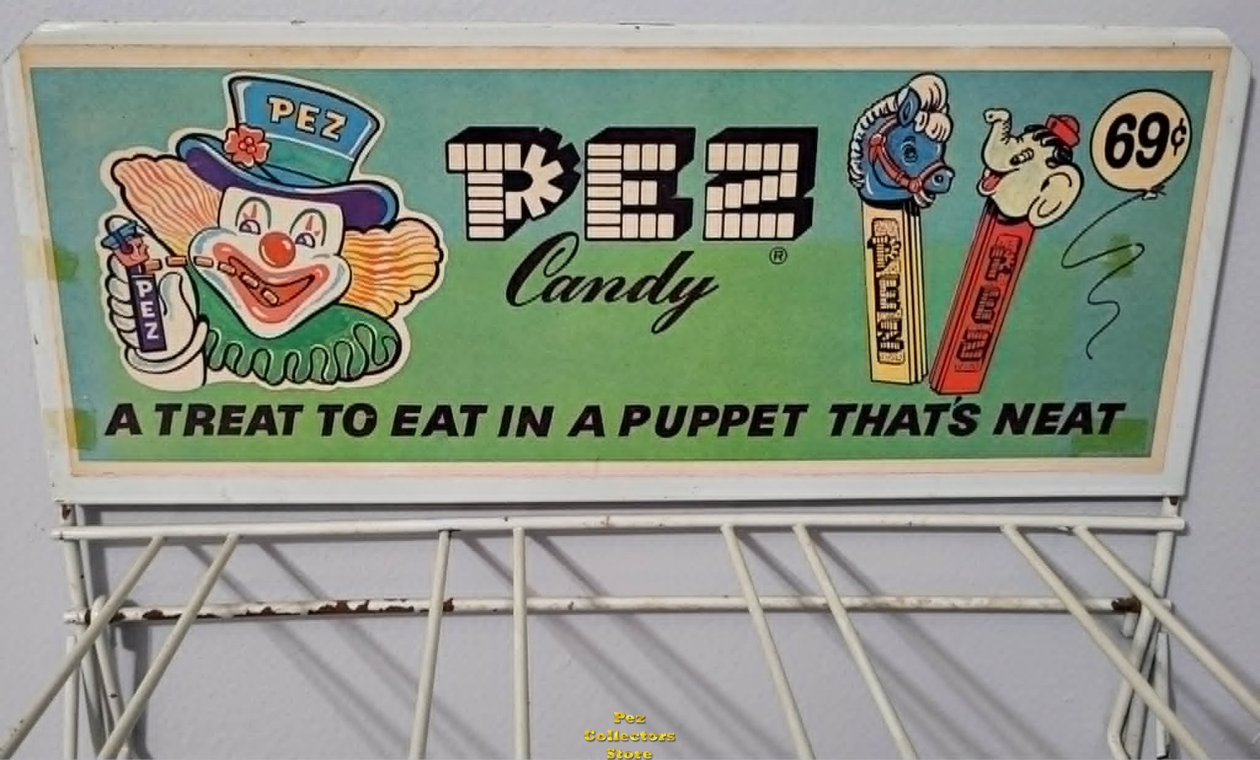 Vintage Carded Pez Counter or Hanging Display Rack