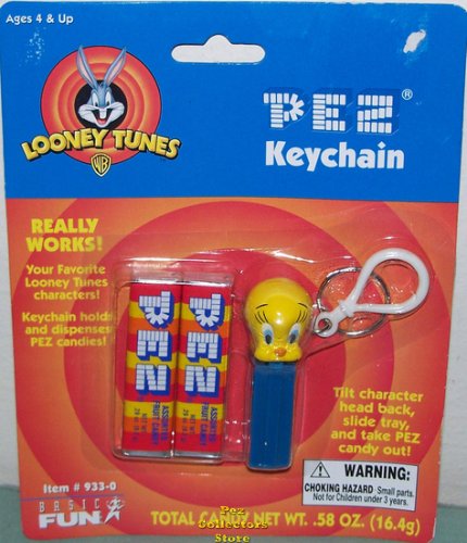 (image for) Retired Looney Tunes Tweety Pez Keychain MOC