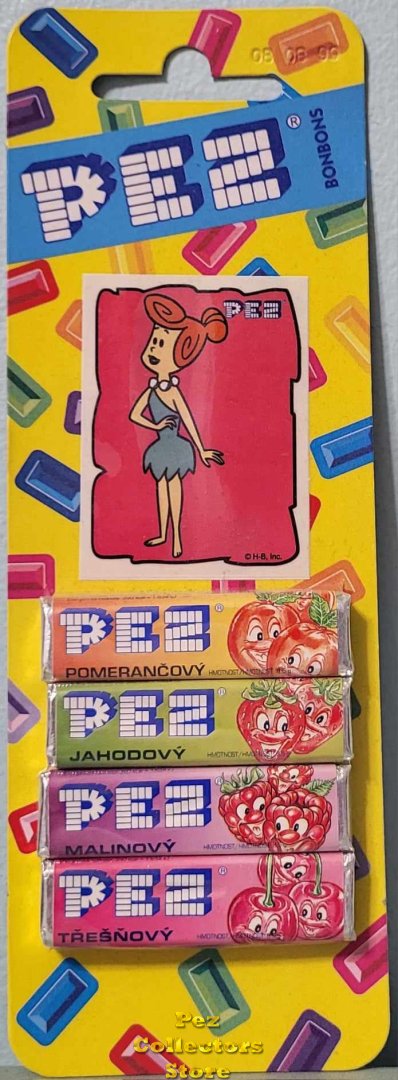 (image for) European Pez Candy 4 Refills with Wilma Sticker from Flintstones