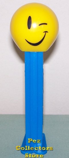 (image for) Wink Funky Face Pez on Blue Stem Loose - Click Image to Close