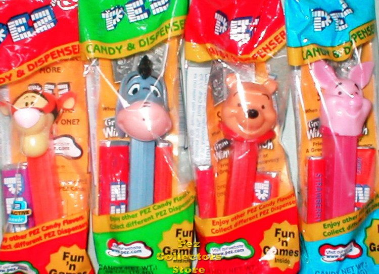 (image for) Winnie the Pooh Pez Set of 4 MIP! - Click Image to Close