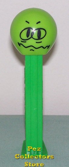 (image for) Worried Funky Face Pez on Green Stem Loose - Click Image to Close