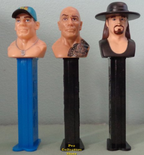 (image for) Loose WWE Pez Set - John Cena, The Rock and Undertaker