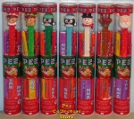 2016 Christmas Pez Set of 7 Mint in Tube with 40% More Candy