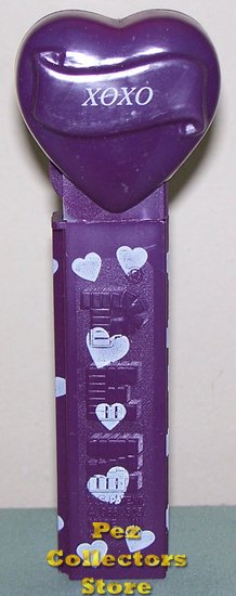 (image for) 2005 XOXO Heart Pez Purple printed stem Loose