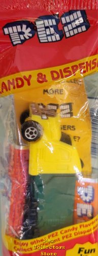 (image for) Yellow Cab V Grill on Green trailer Rigs Truck Pez MIB
