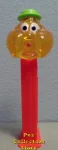 Yellow Colored Crystal Bubbleman on Red Stem Pez Loose
