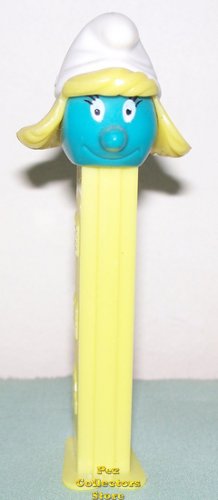 (image for) Smurfs Series I Smurfette Pez w Eyelashes Yellow Stem No Country