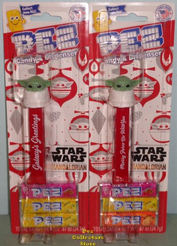 (image for) Exclusive 2022 Christmas Baby Yoda Galaxy Greetings Pair