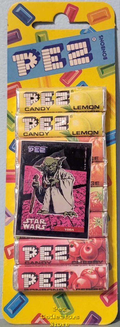 (image for) Euro Pez Candy Refills Star Wars Yoda Sticker on Floating Candies Card