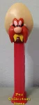 Yosemite Sam Euro Short Mustache Pez on Red Stem