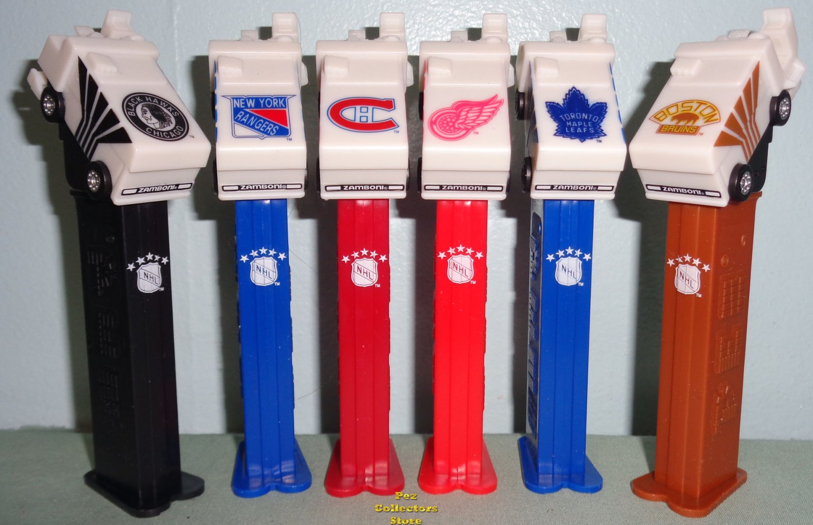 (image for) 2022 Canadian NHL Zamboni Pez Set of 6 Teams Loose - Click Image to Close