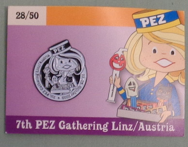 2009 7th Linz Austria Pez Gathering Black and White Pin 50 made - $15. ...
