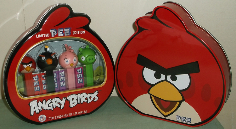 New Angry Birds PEZ 2014 Set of 4 Mint in Tin Limited Edition 