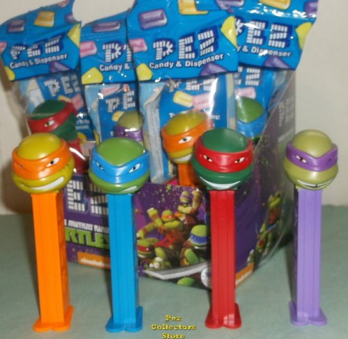 ミュータント・タートルズ PEZ キャンディディスペンサー 4個セット TMNT PEZ ペッツ ニンジャ・タートルズ、4種セット、2025年版、袋入り TMNT