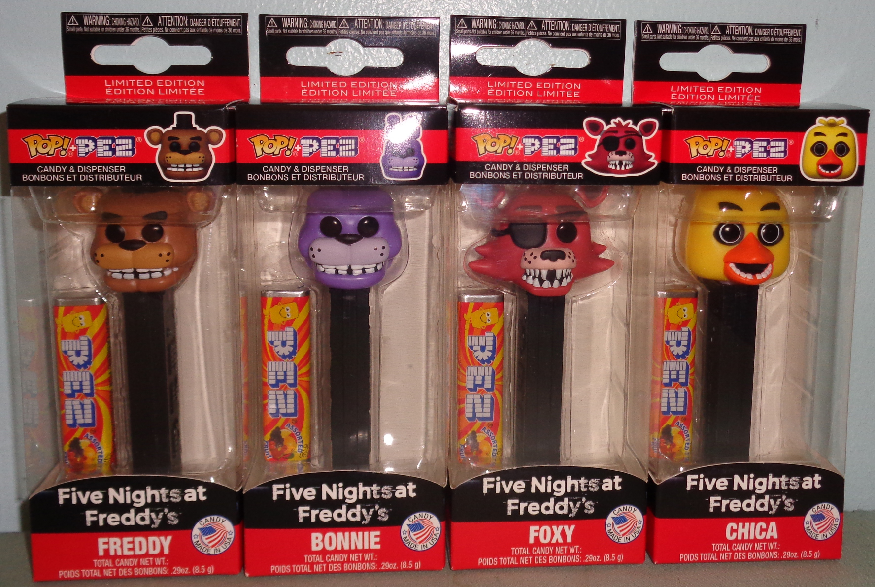 Five Nights at Freddy's POP! PEZ Bundle Set of 4 - $40.00