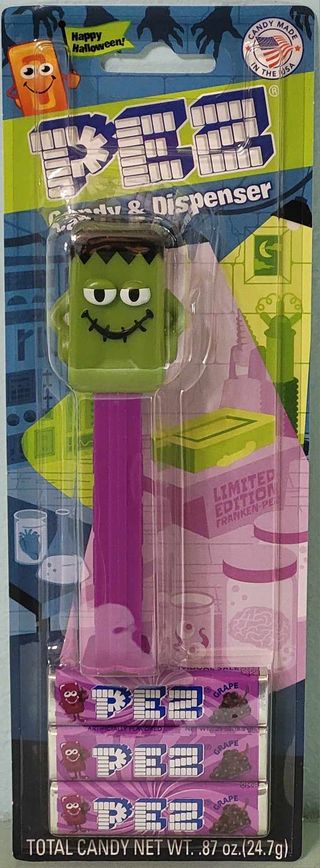 Exclusive Ltd. Ed. Halloween Franky Monster Candy Brick Mascot Pez