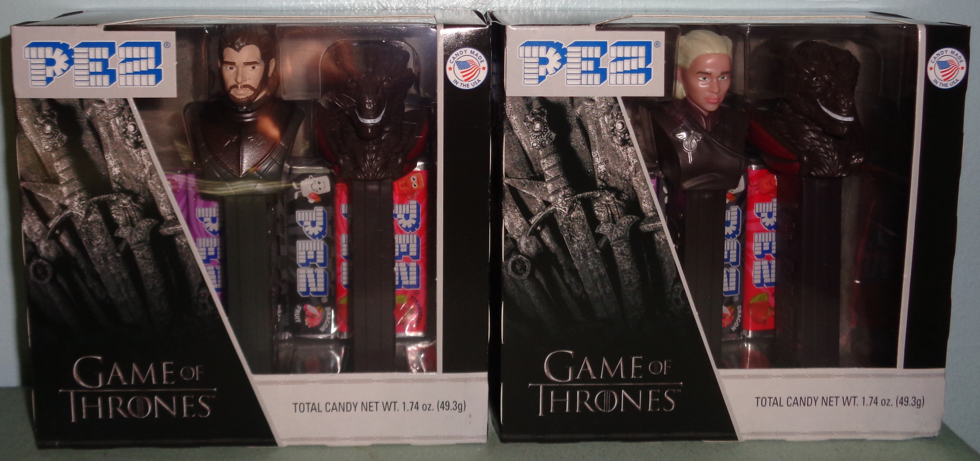 Game of Thrones Pez Twin Pack Pair Dany & Jon with Drogon 14.00