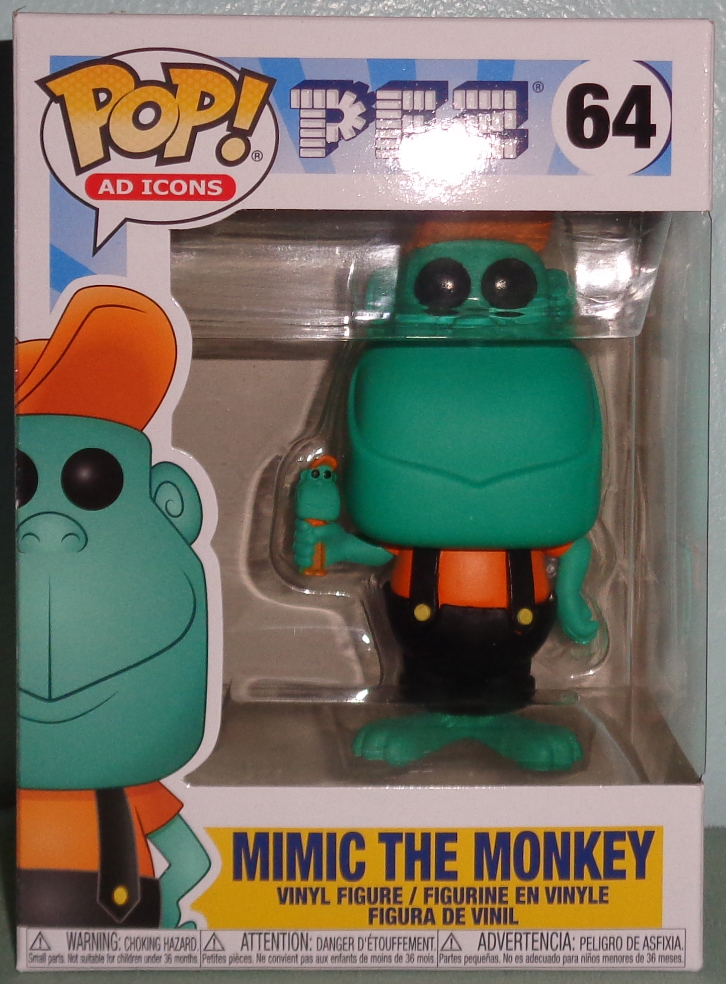 Pop! Ad Icon - PEZ - Mimic the Monkey (Teal) - $10.00 : Pez