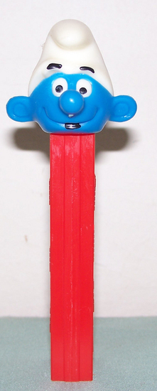 (image for) Smurf A Pez with Tongue on Red No Feet 3.9 Austria Stem - Click Image to Close