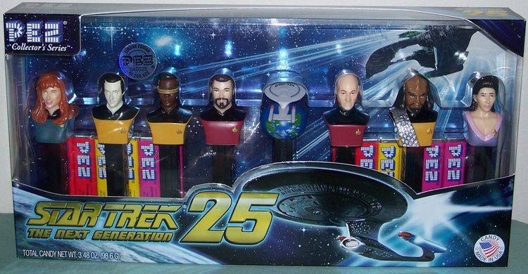 PEZ Star Trek 25 The Next Generation set of 8 loose removed from package