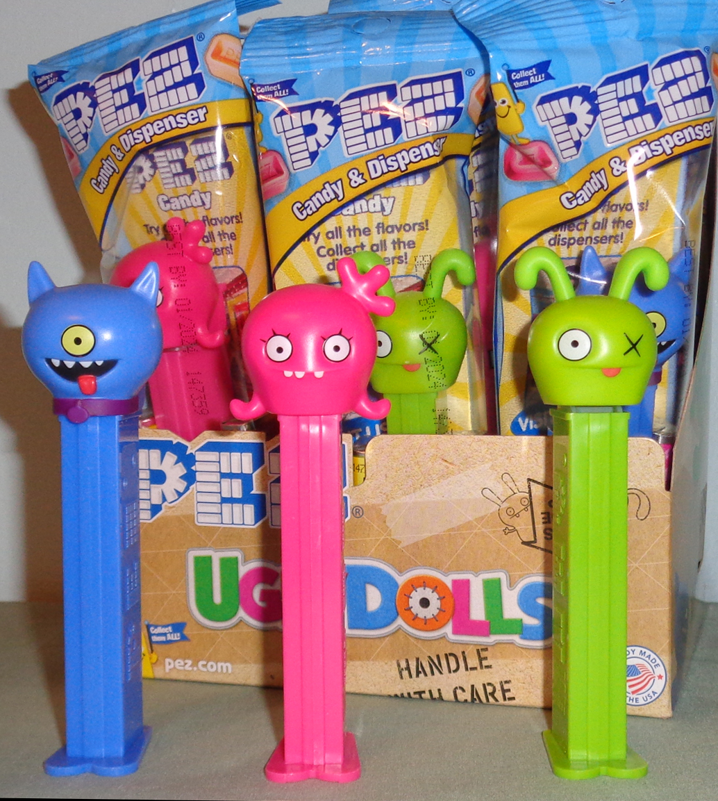 (image for) UglyDolls Moxy, Ox and Ugly Dog Pez MIB - Click Image to Close