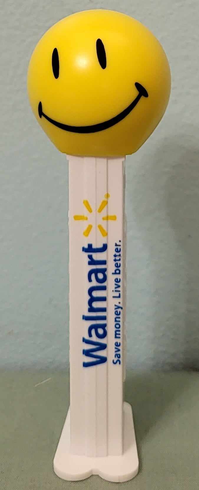 Walmart Museum Smiley Pez with Printed Stem Loose SOS! 12.00 Pez