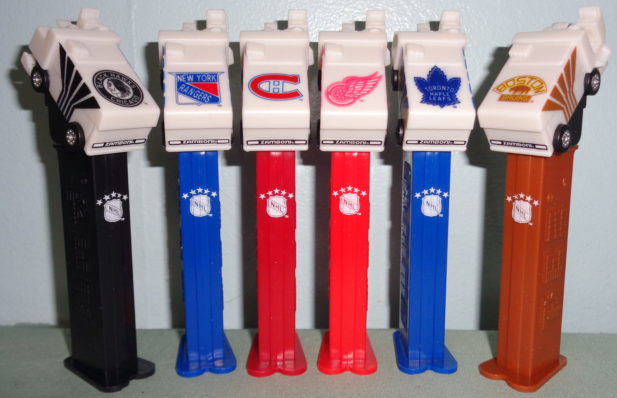 2022 Canadian NHL Zamboni Pez Set of 6 Teams Loose 35.00 Pez