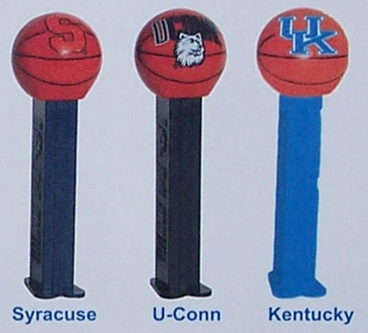Syracuse, U Conn and Kentucky NCAA Basketball Pez