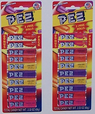 New Strawberry Vanilla and Raspberry Lemon Bonus Pez Candy