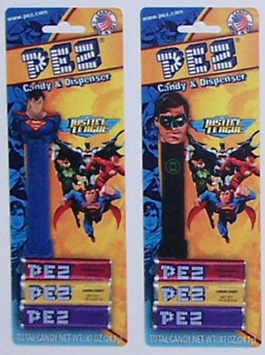 Superman, Green Lantern and Batman Justice League Pez