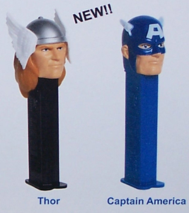 Thor and Captain America Pez