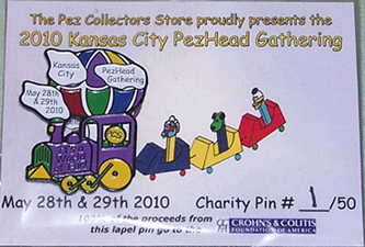 2010 KC PezHead Gathering CCFA Charity Pin