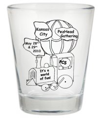 2010 Kansas City PezHead Gathering Shot glass